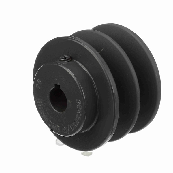 2 Groove Cast Iron Fhp - Finished Bore Sheave, 2BK28X5/8